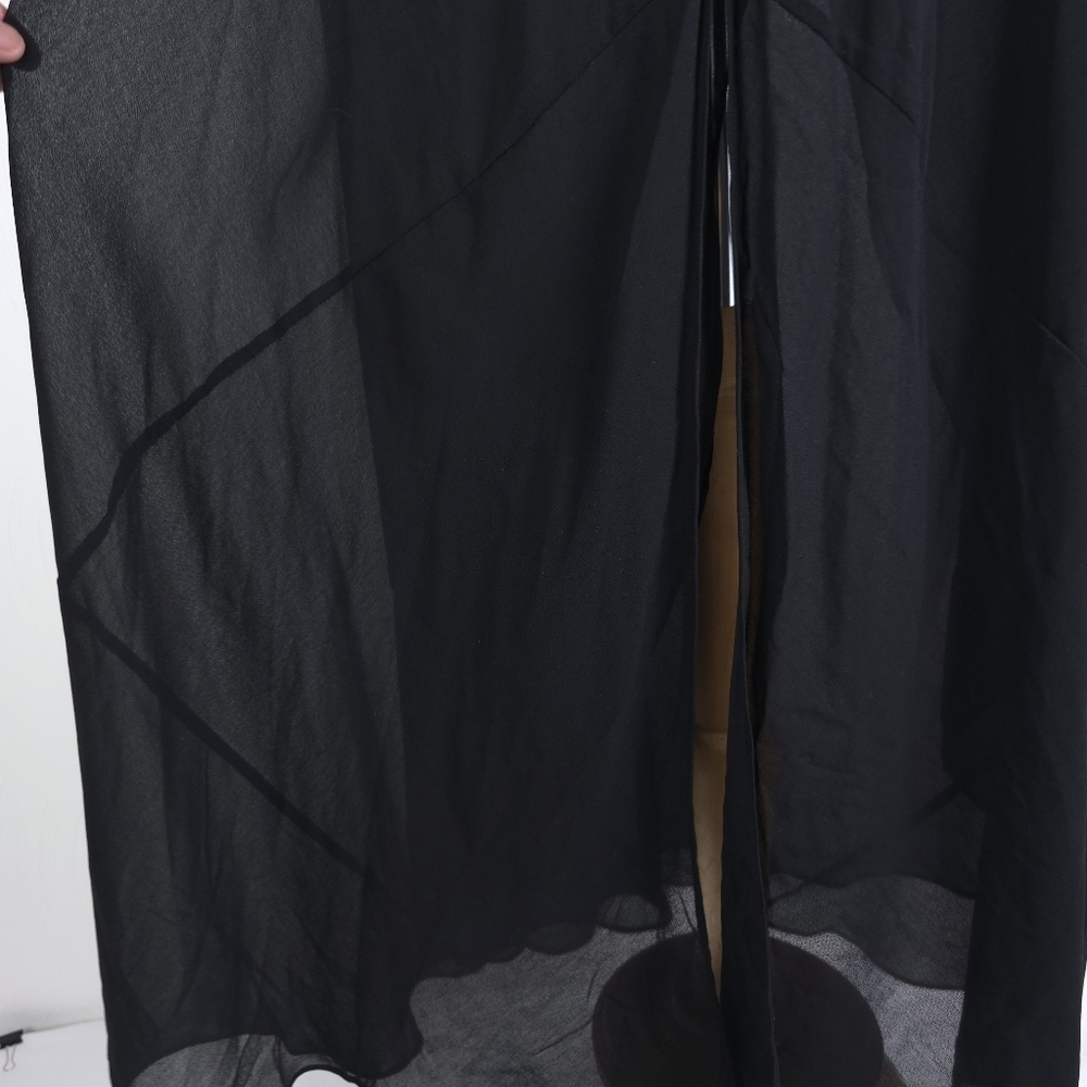 Victorias Secret Sheer Lace Up Maxi With Back Slit Size 4 - Picture 4 of 11